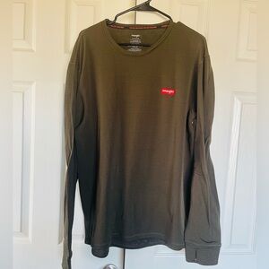 Men’s Wrangler Olive Long Sleeve Shirt